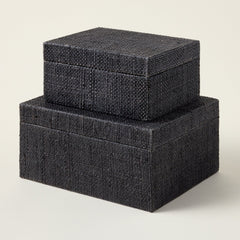 Blue Raffia & Chambray Box