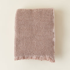 Blush Waffle Throw