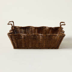 Brown Scalloped Tray