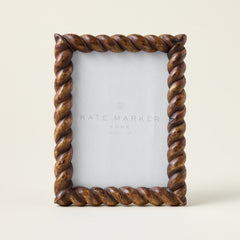 Dark Hand-Carved Photo Frame