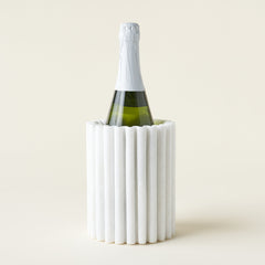 Fluted Marble Wine Cooler