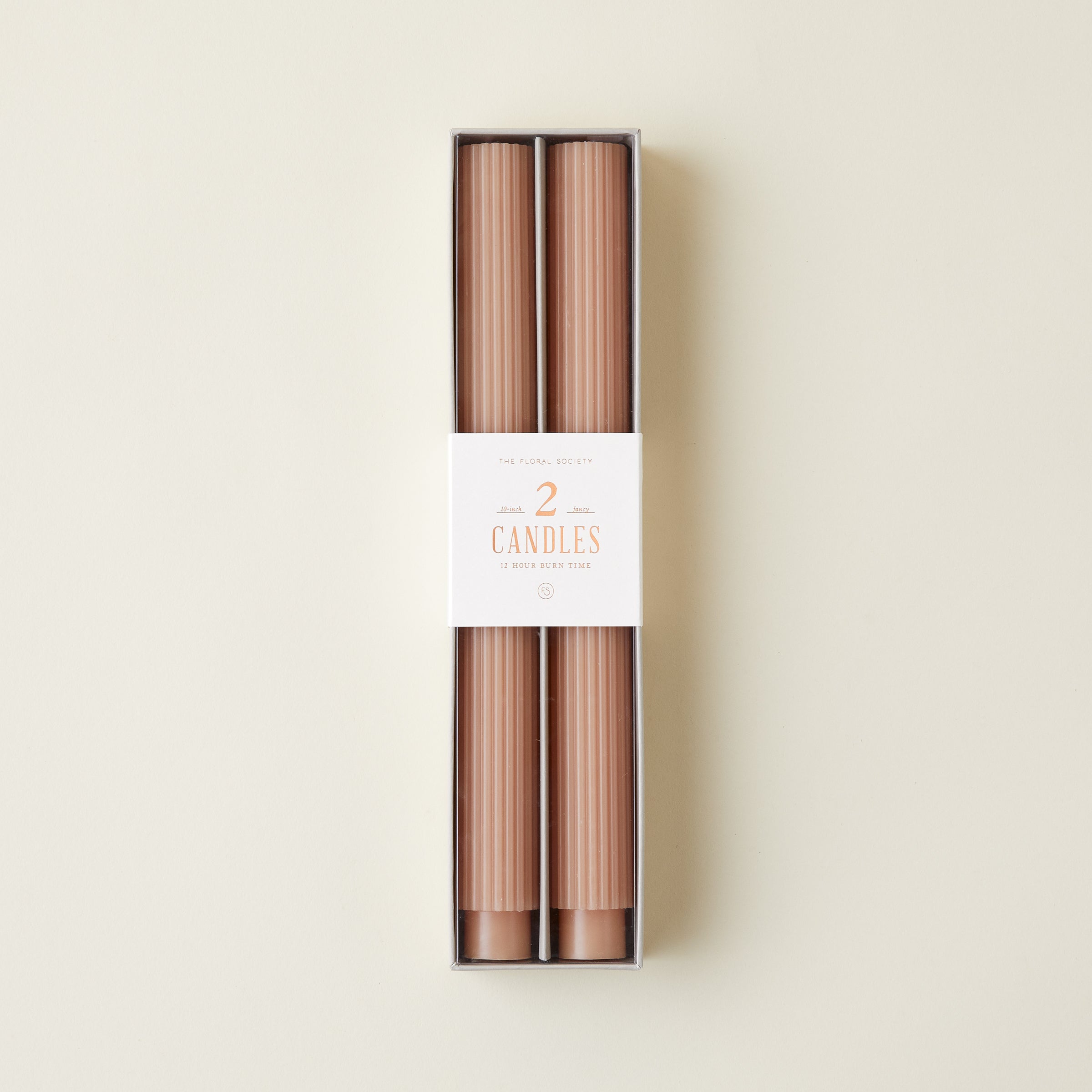 10" Fluted Taper Candle Set