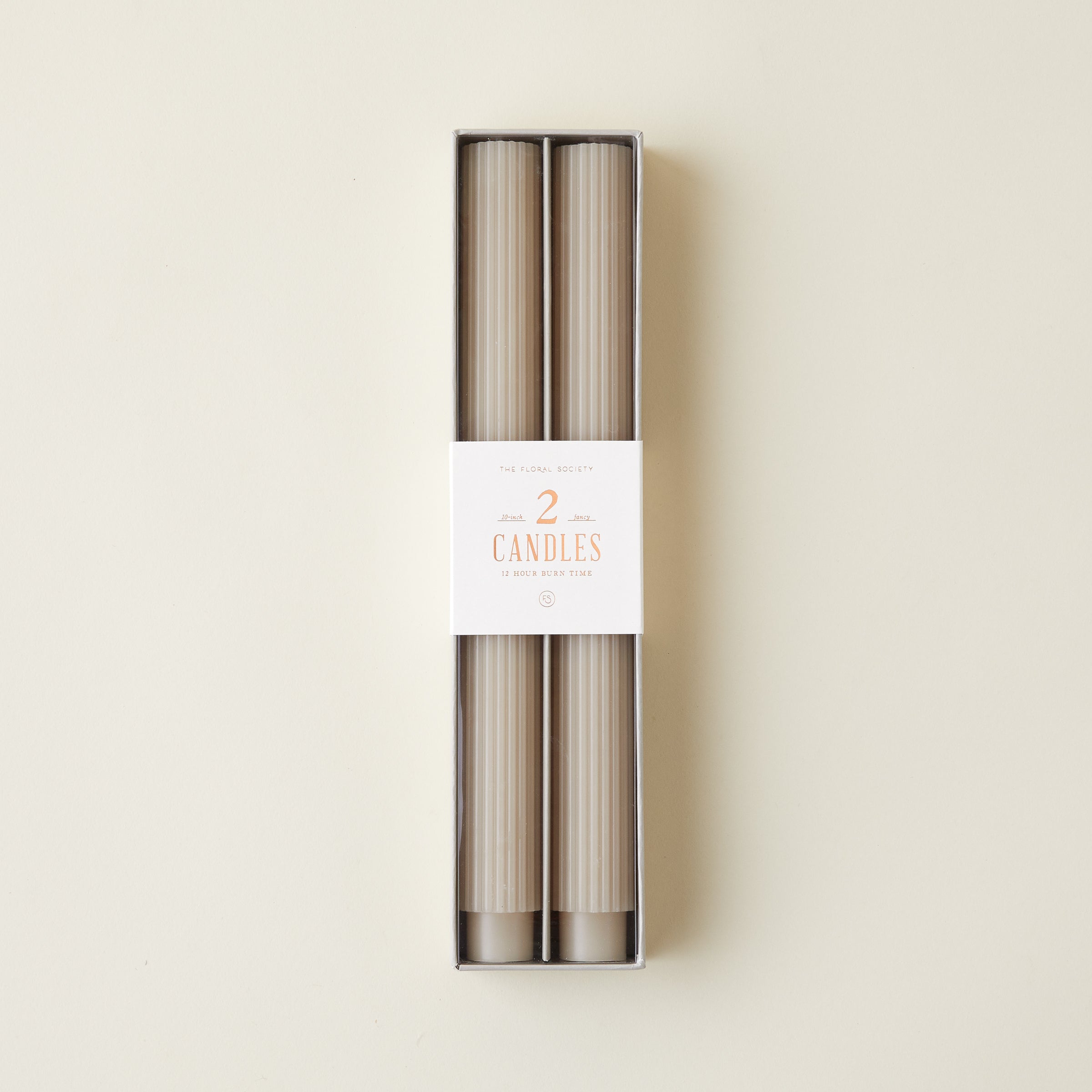 10" Fluted Taper Candle Set
