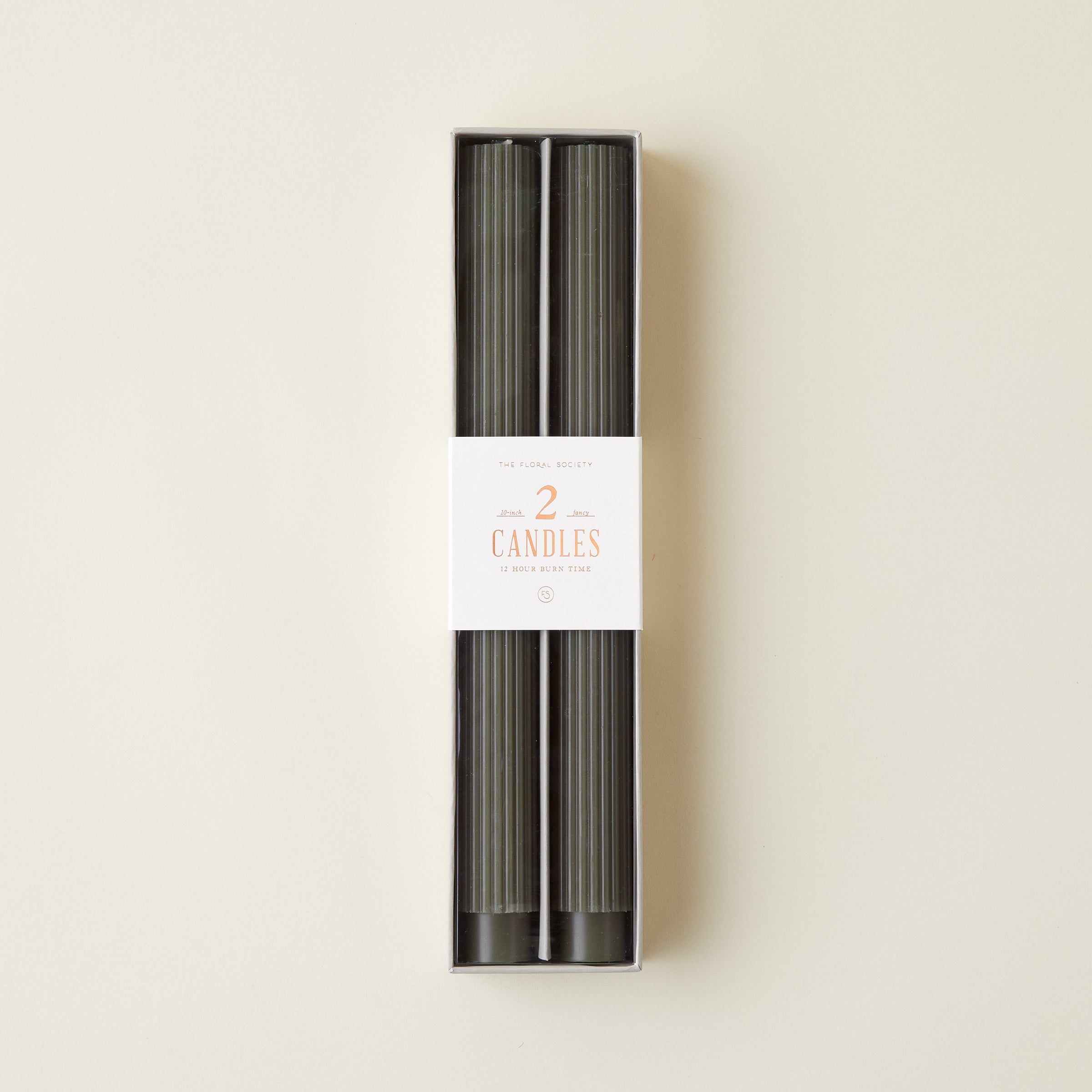 10" Fluted Taper Candle Set