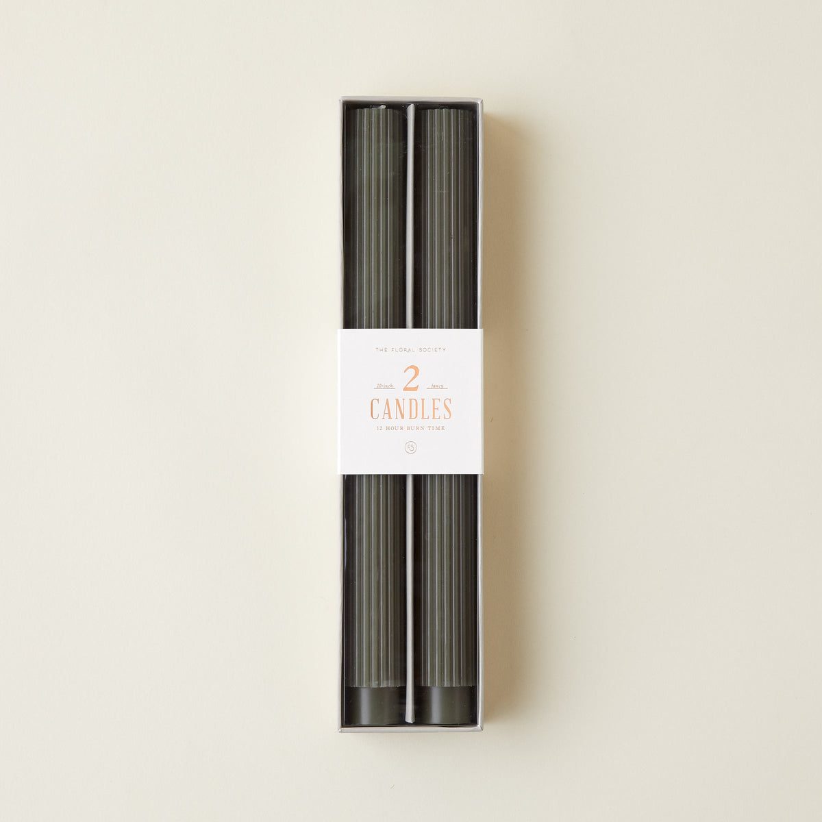 10" Fluted Taper Candle Set