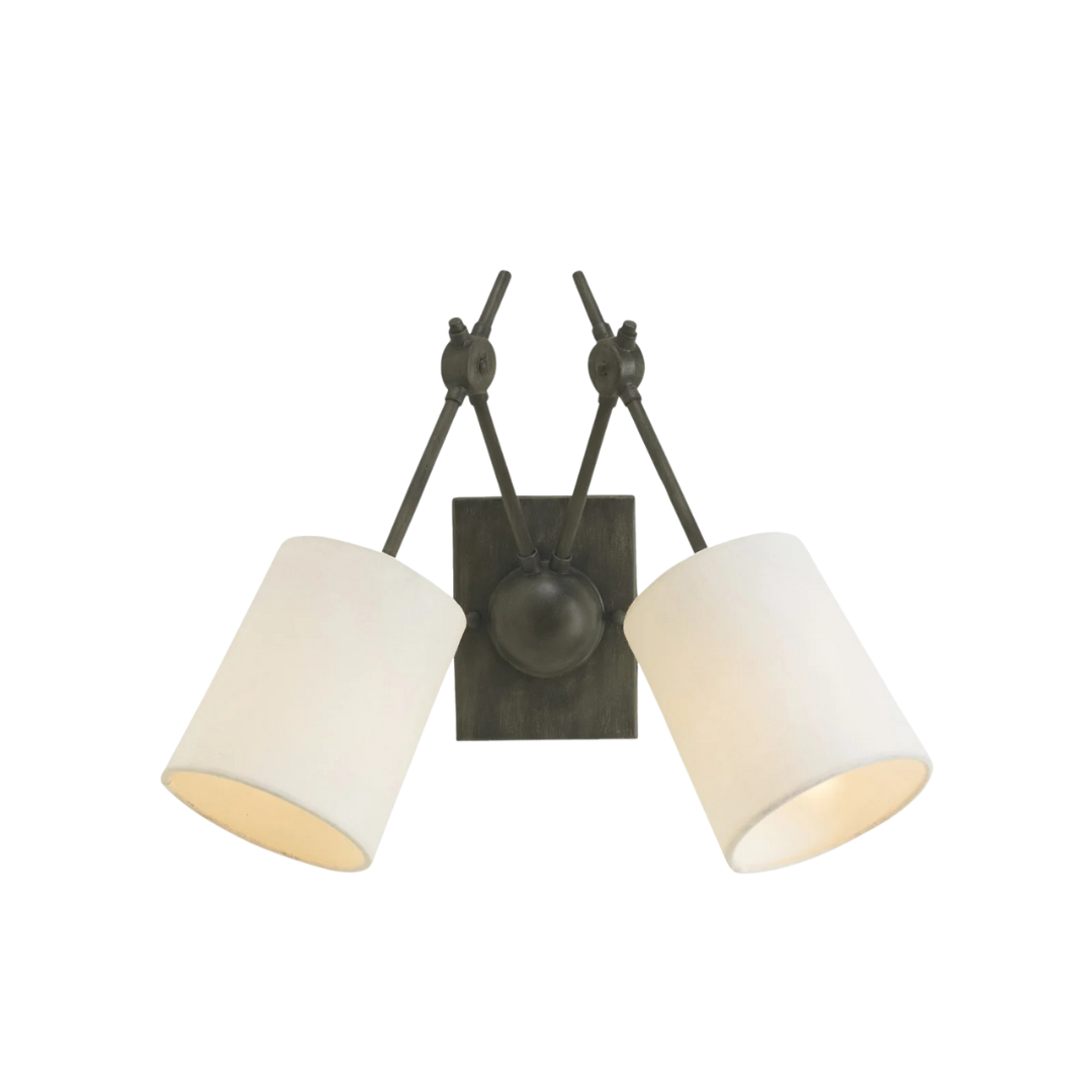 Compass Black Wall Sconce