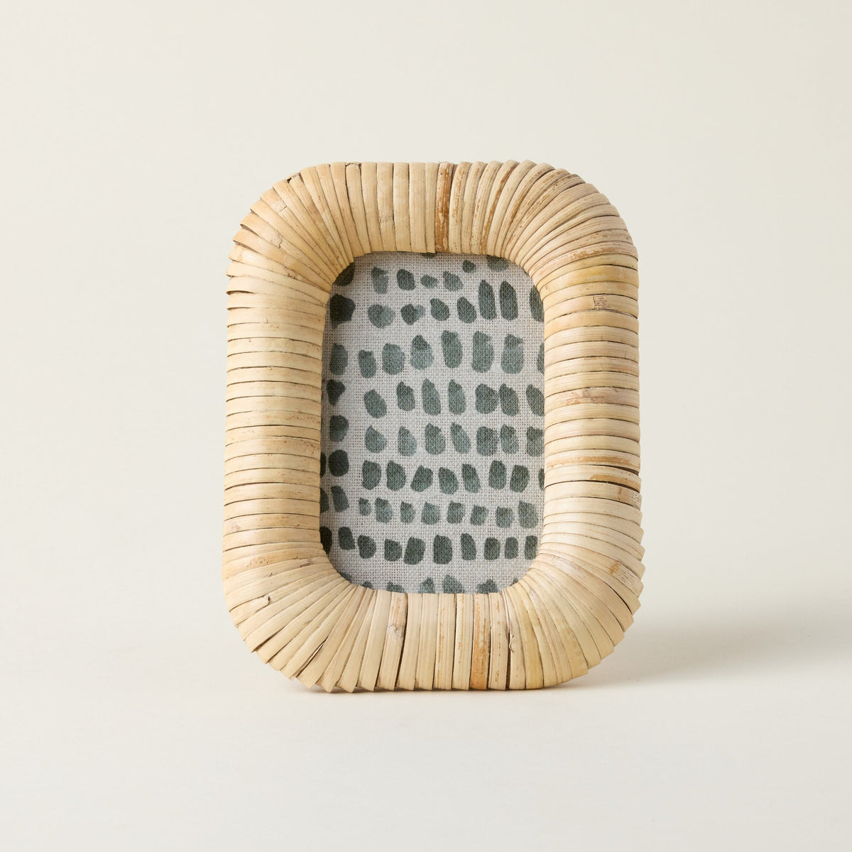 Curved Rattan Photo Frame