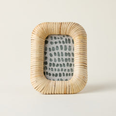 Curved Rattan Photo Frame