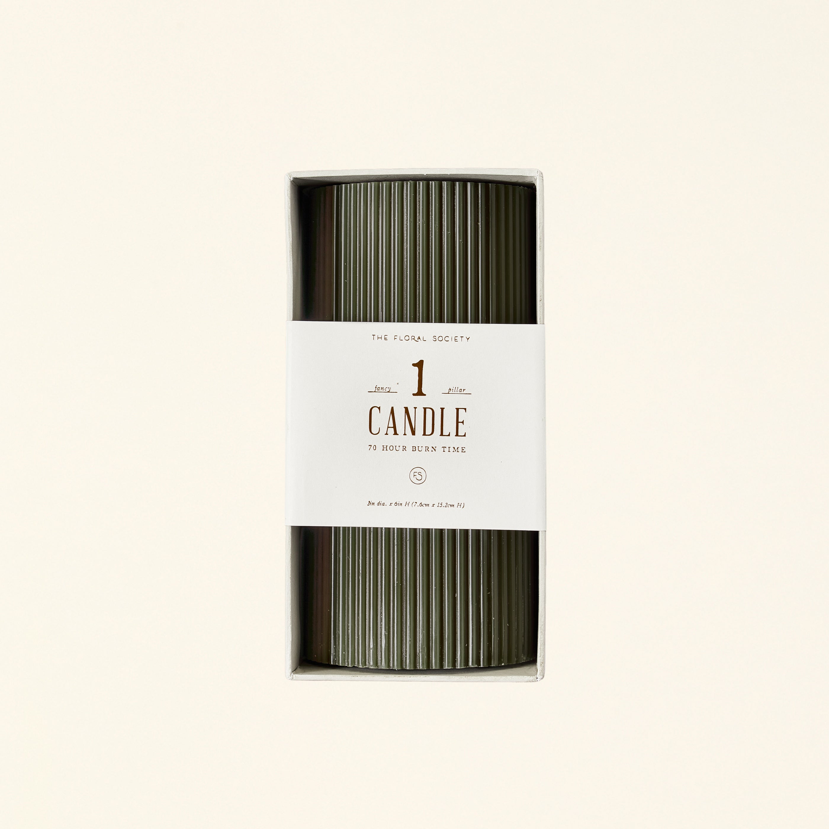 3x6 Fluted Pillar Candle