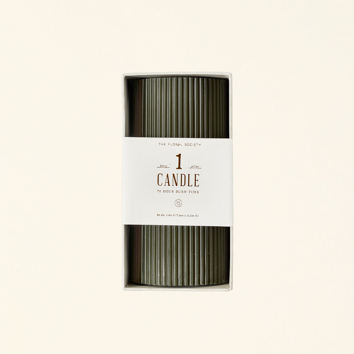 3x6 Fluted Pillar Candle
