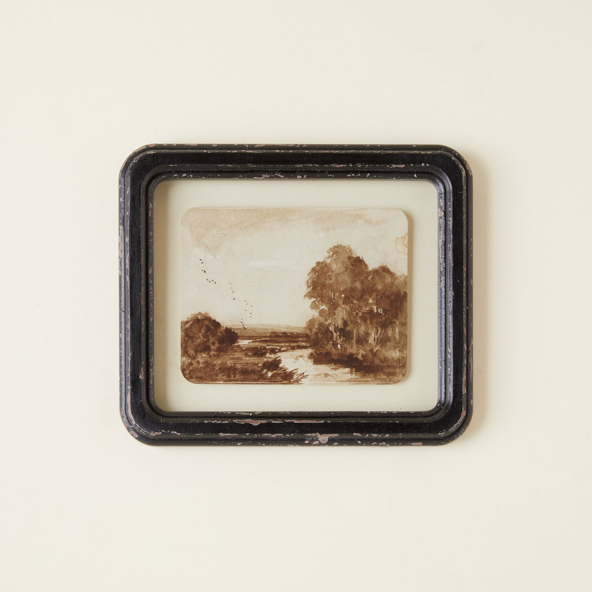 Antique Landscape Framed Wall Decor