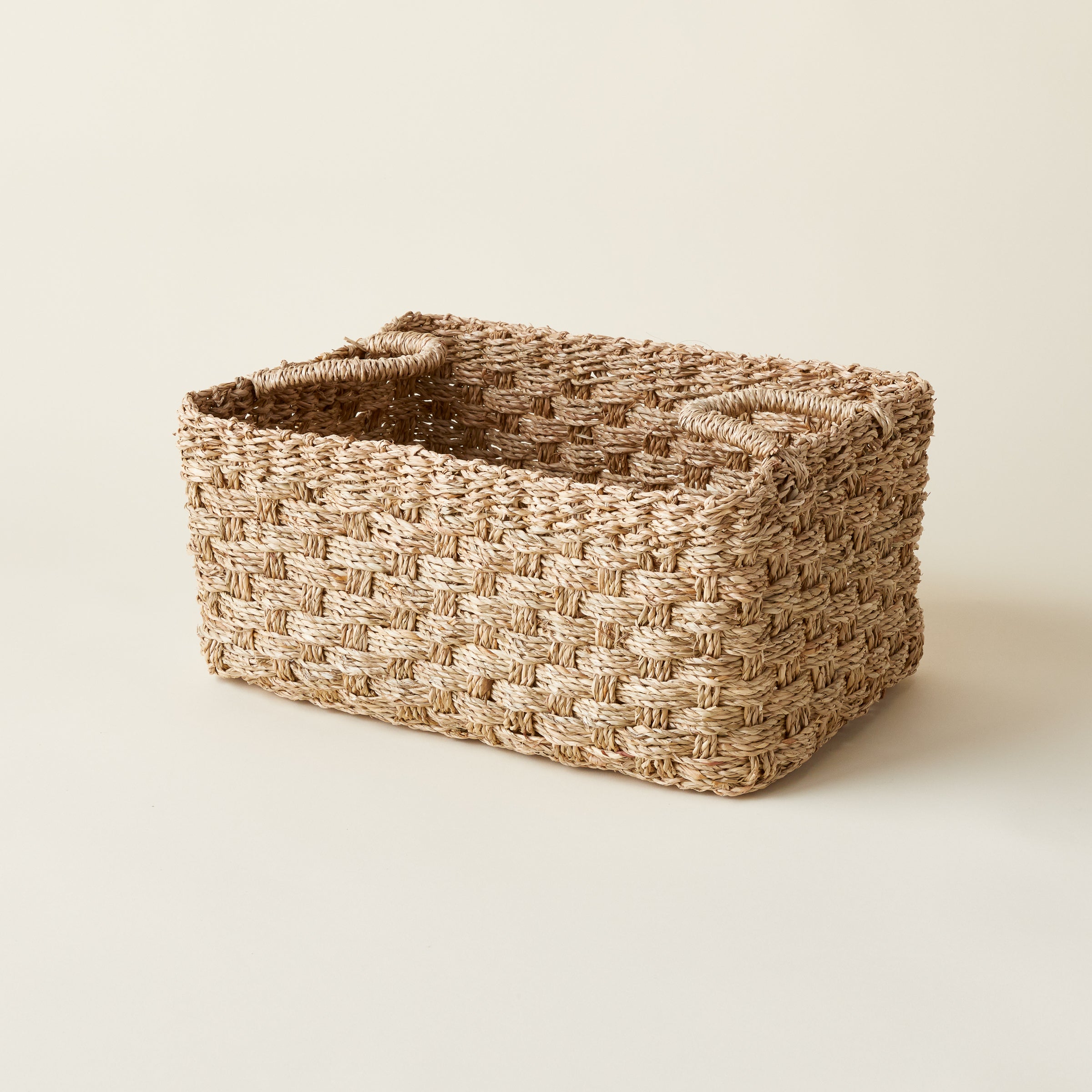 Basketweave Handled Basket