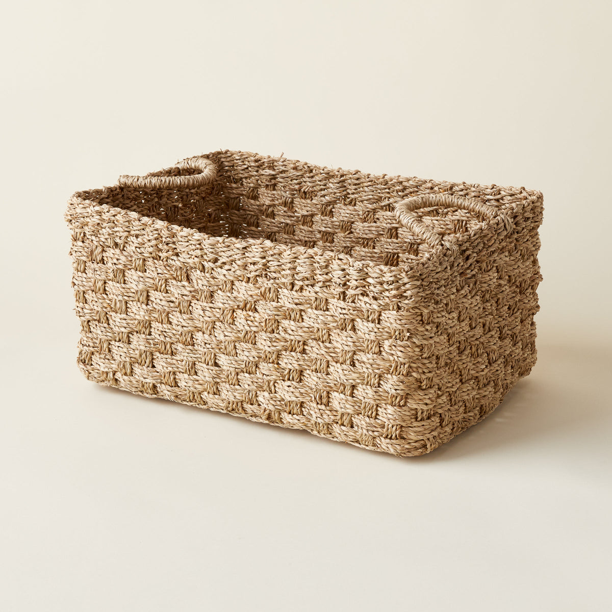 Basketweave Handled Basket