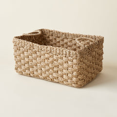 Basketweave Handled Basket
