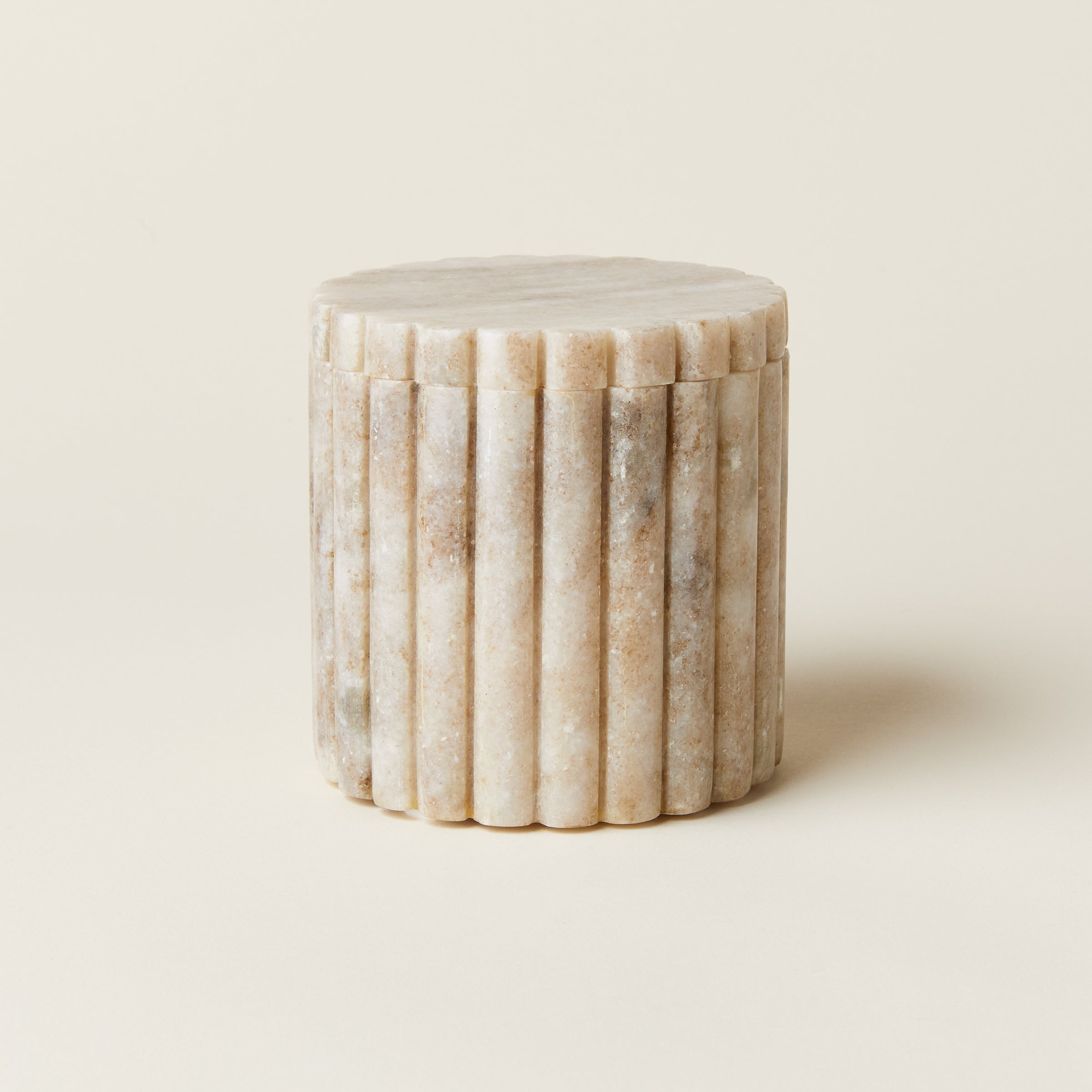 Beige Marble Canister