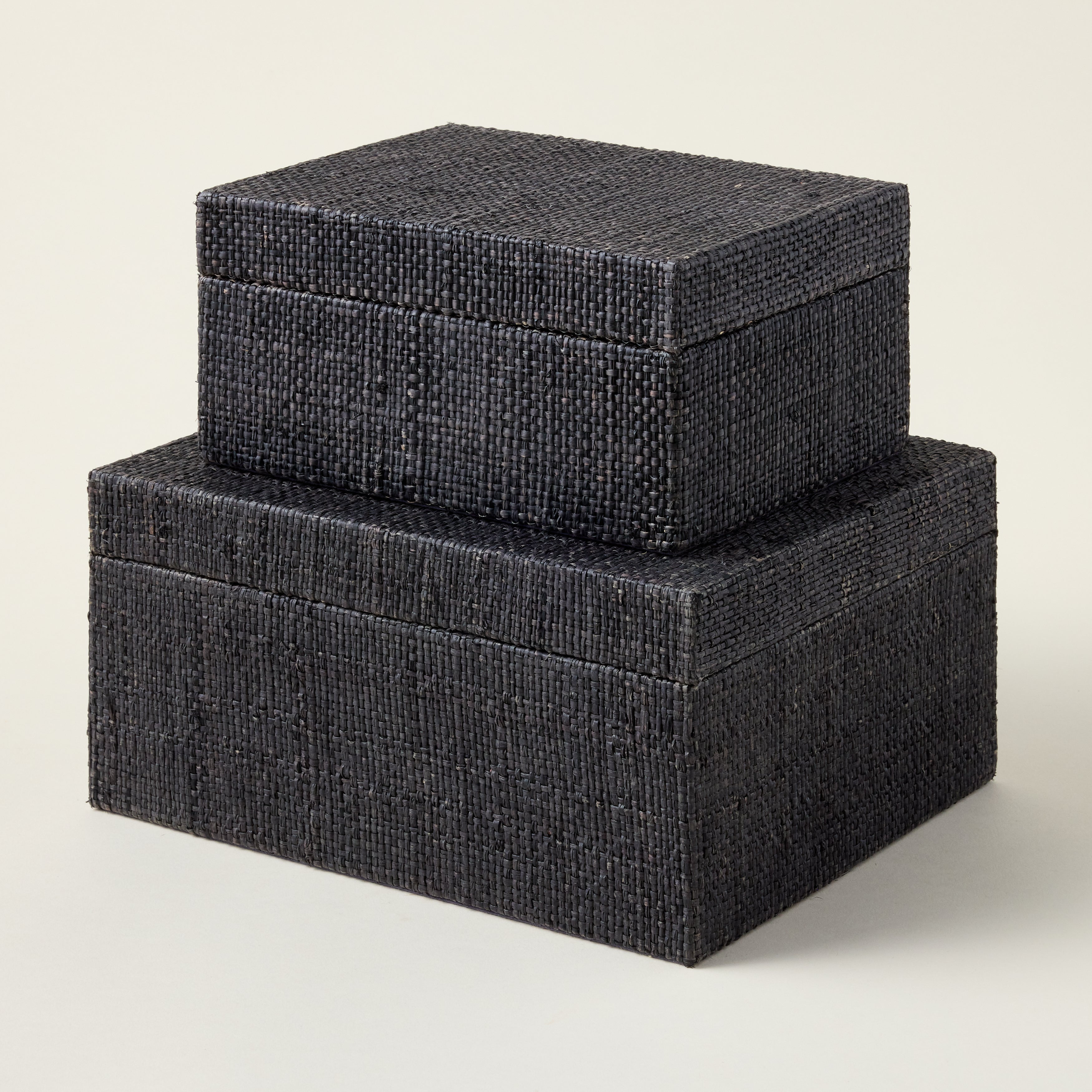 Blue Raffia & Chambray Box
