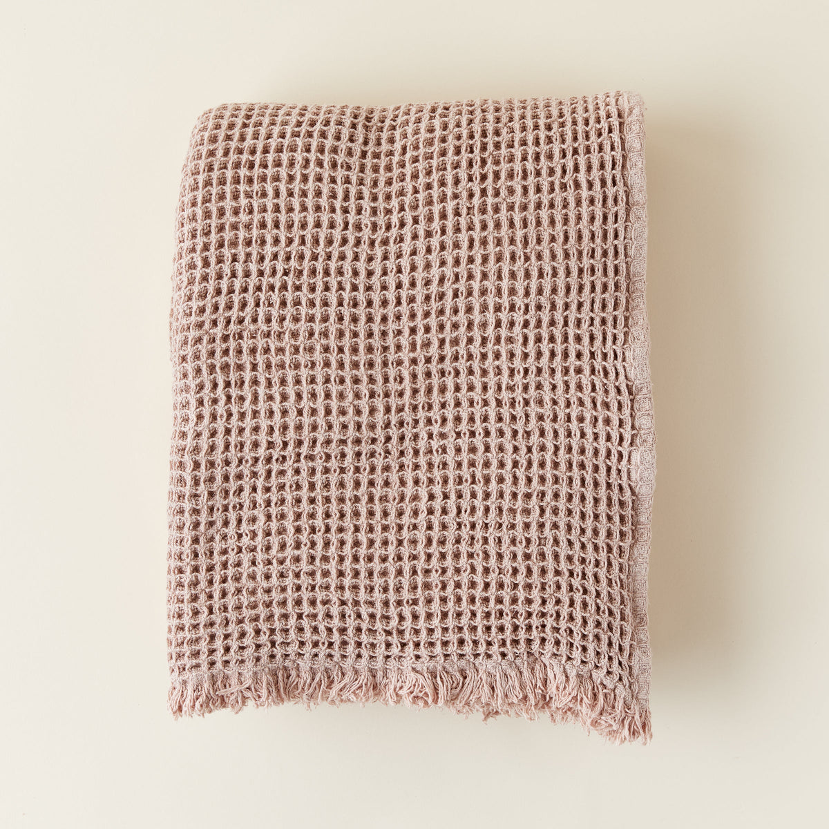 Blush Waffle Throw
