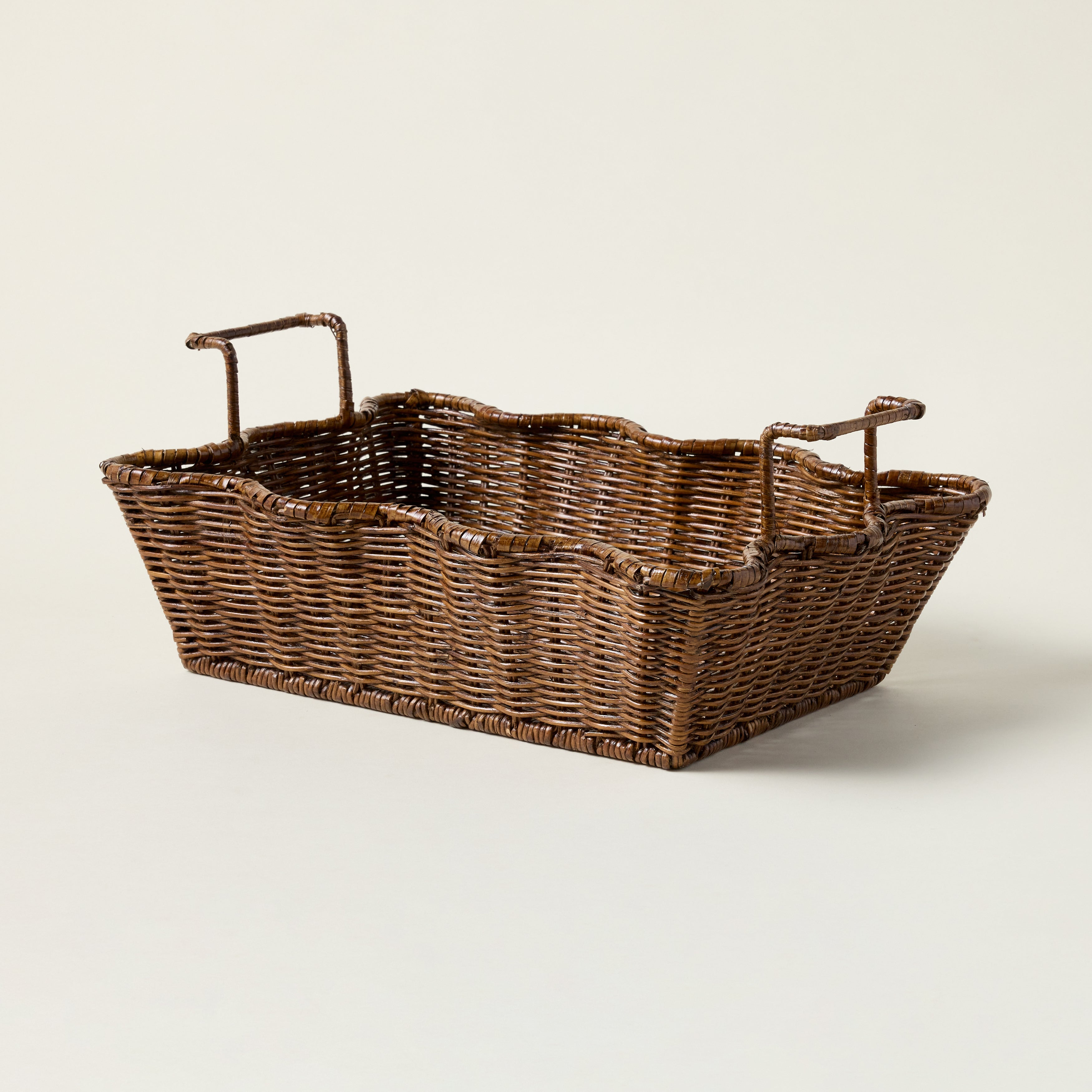Brown Scalloped Tray