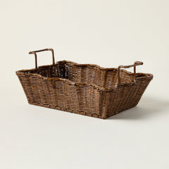 Brown Scalloped Tray