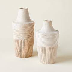 Carved Mango Wood Vase