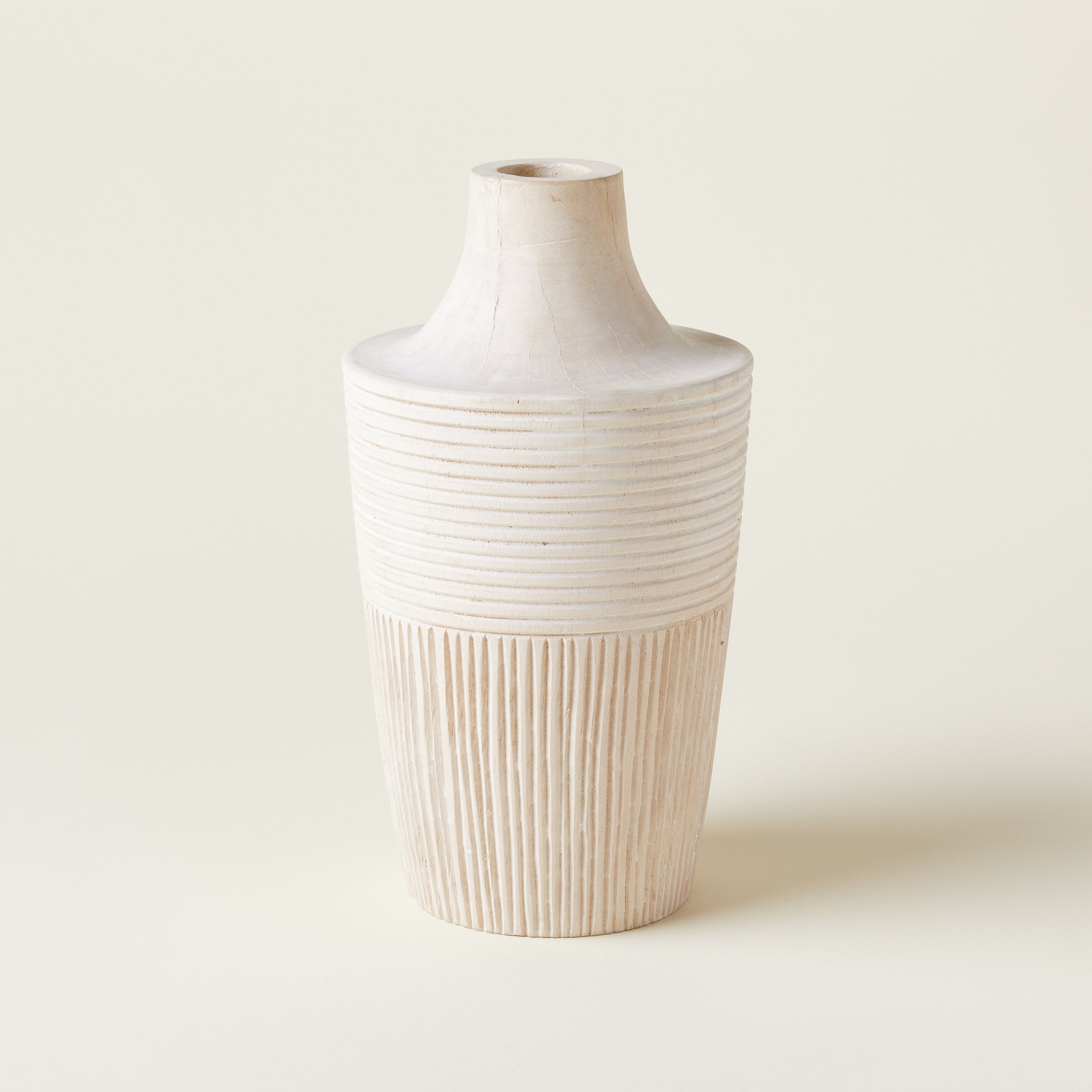 Carved Mango Wood Vase