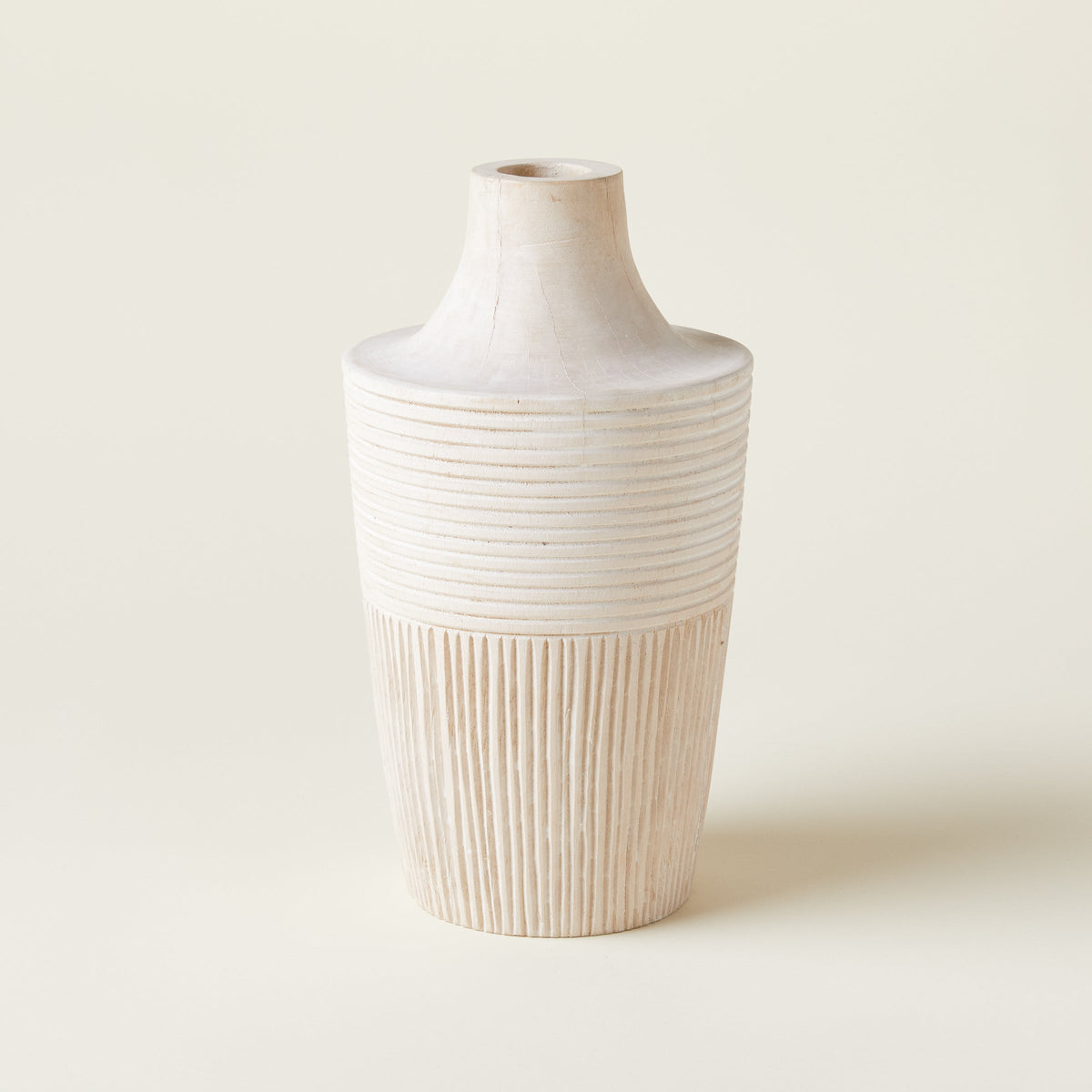 Carved Mango Wood Vase