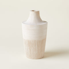 Carved Mango Wood Vase