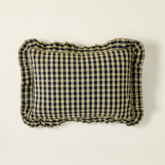 Gingham Ruffle Lumbar Pillow