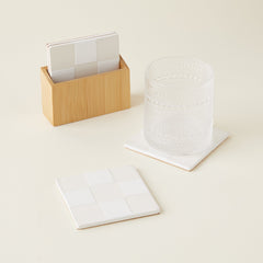Checkered Coaster Set
