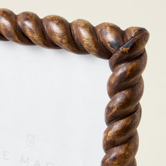 Dark Hand-Carved Photo Frame