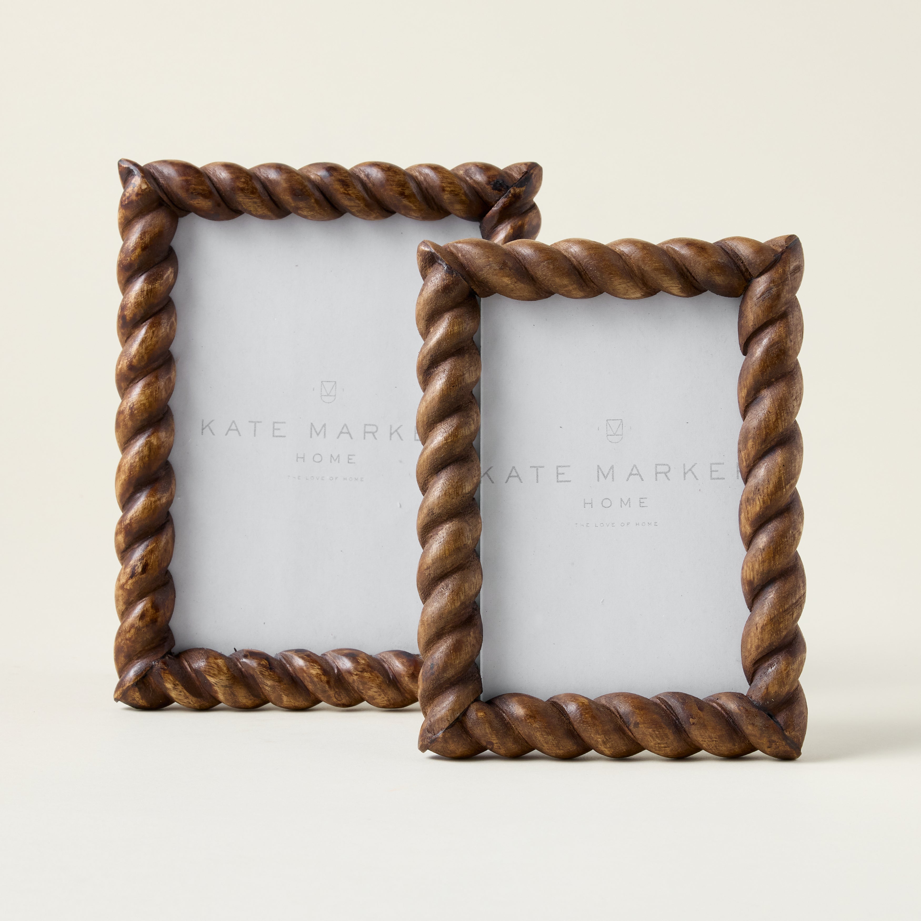 Dark Hand-Carved Photo Frame