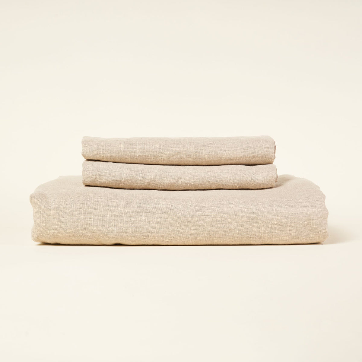 European Linen Duvet Cover Set - Natural