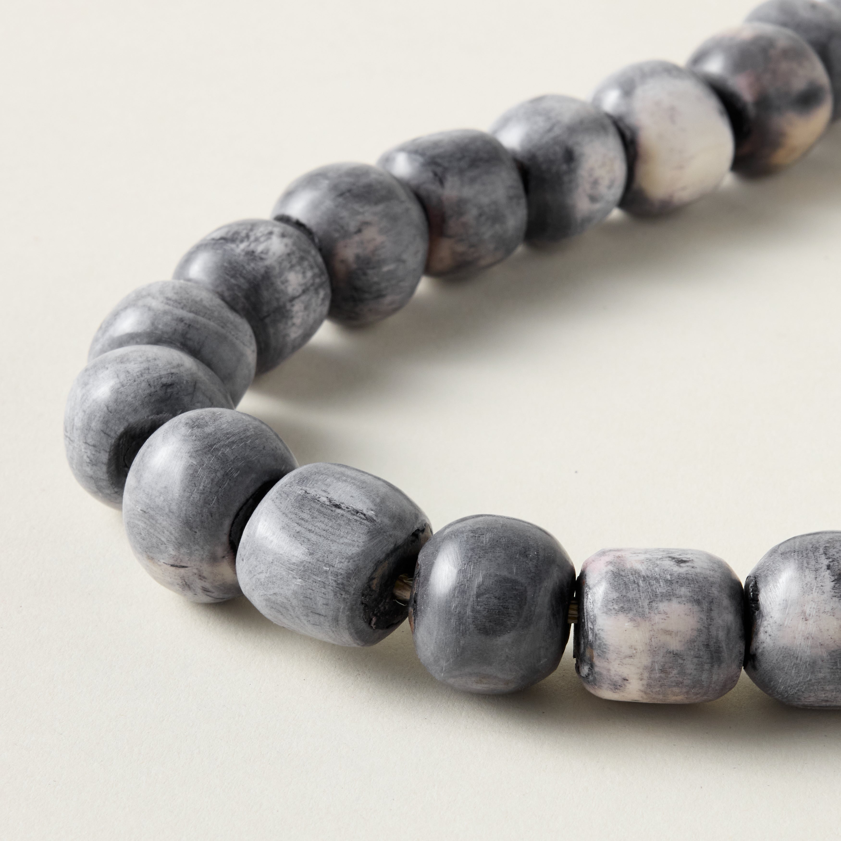 Gray Bone Beads