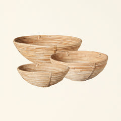 Hand-Woven Cane Bowls
