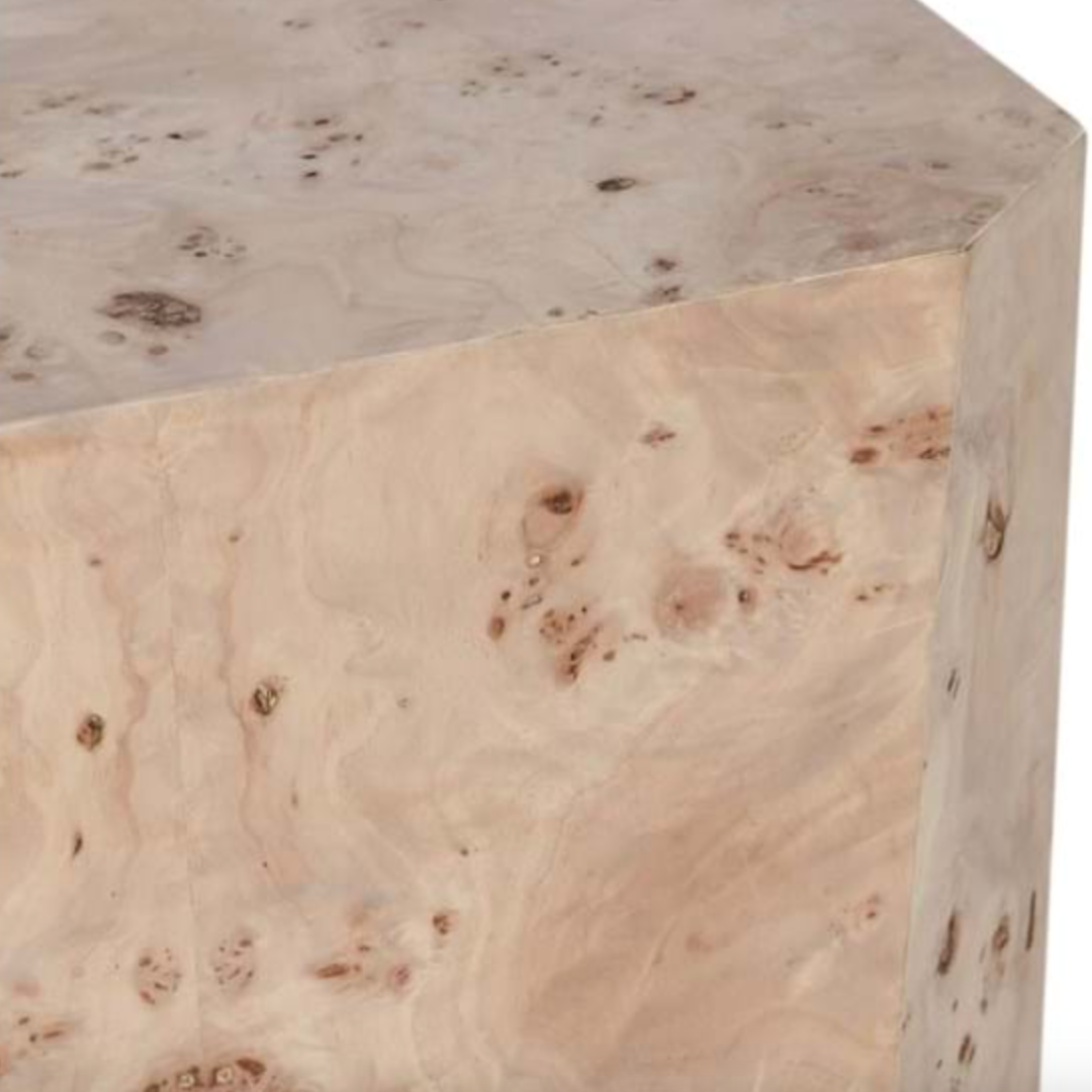 Burl Wood End Table