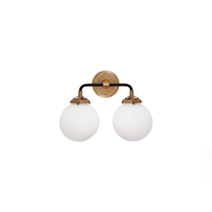 Bistro Double Light Curved Sconce
