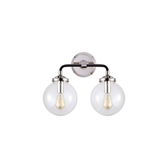 Bistro Double Light Curved Sconce