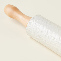 Embossed Stoneware Rolling Pin