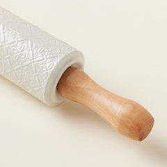 Embossed Stoneware Rolling Pin