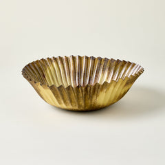 Fluted Antique Brass Bowl