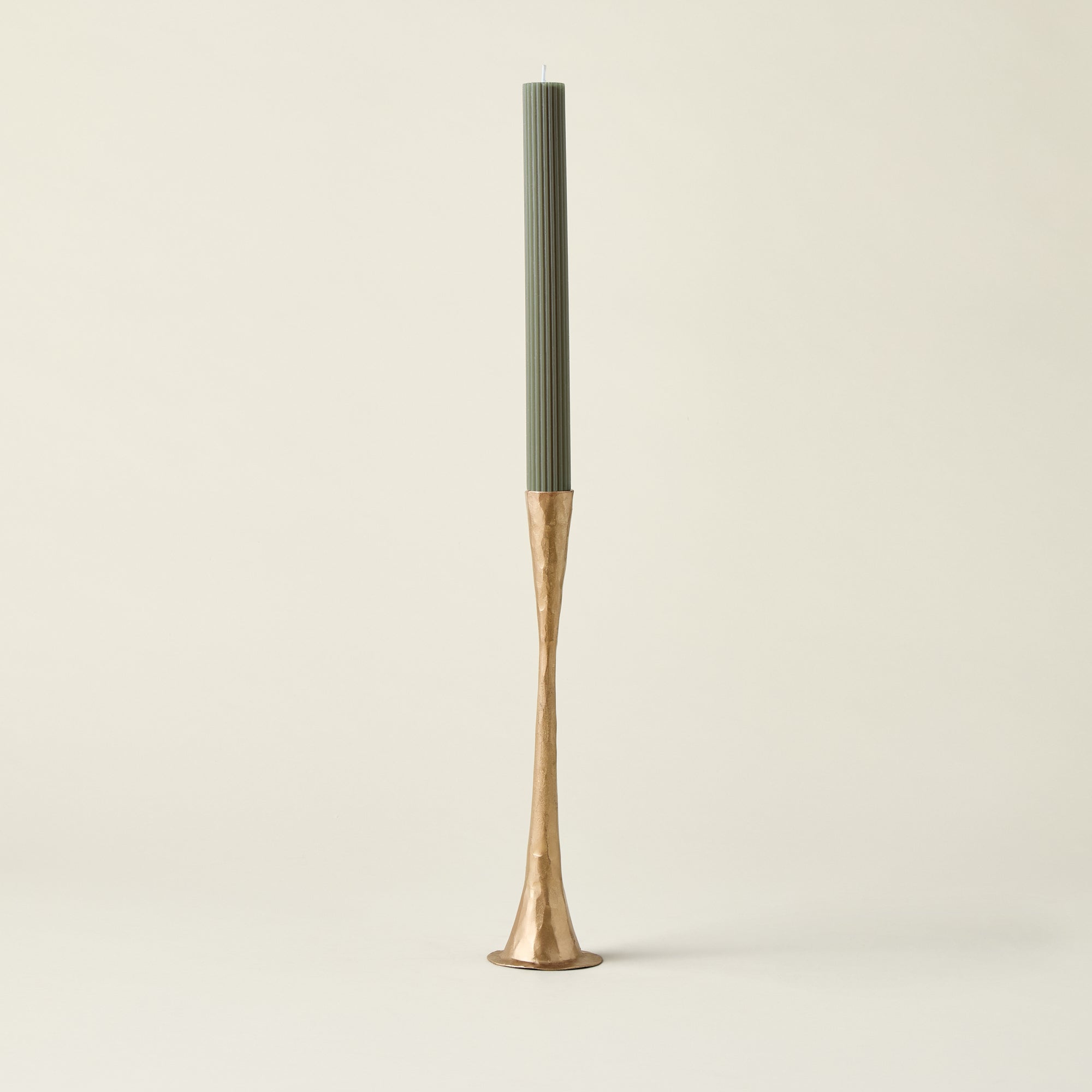 Hand-Forged Antique Brass Taper Holder