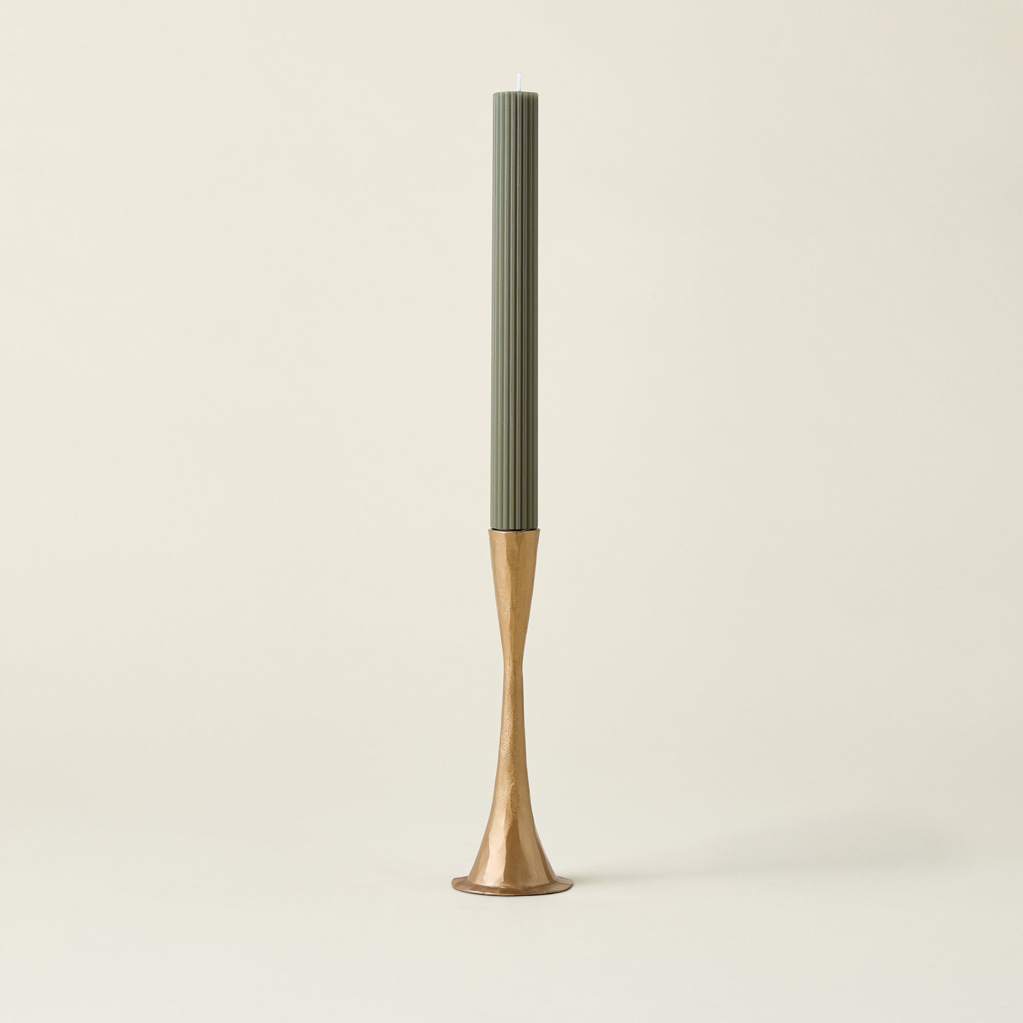 Hand-Forged Antique Brass Taper Holder