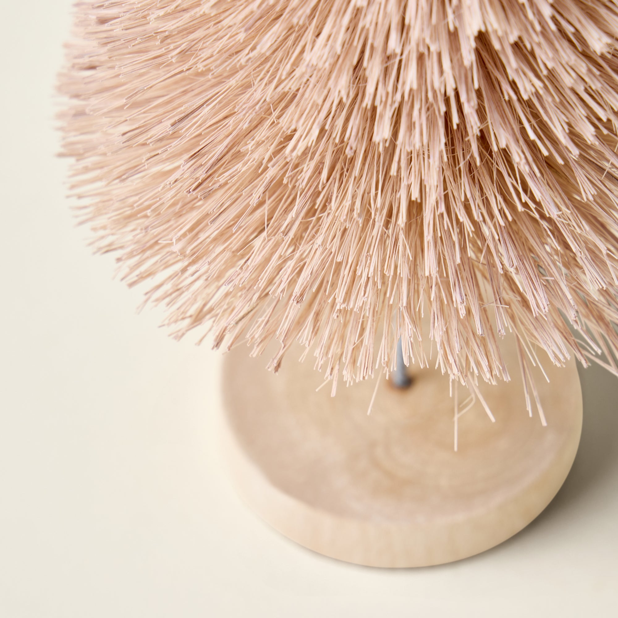 Cream Sisal Bottle Brush Tree with Wood Base