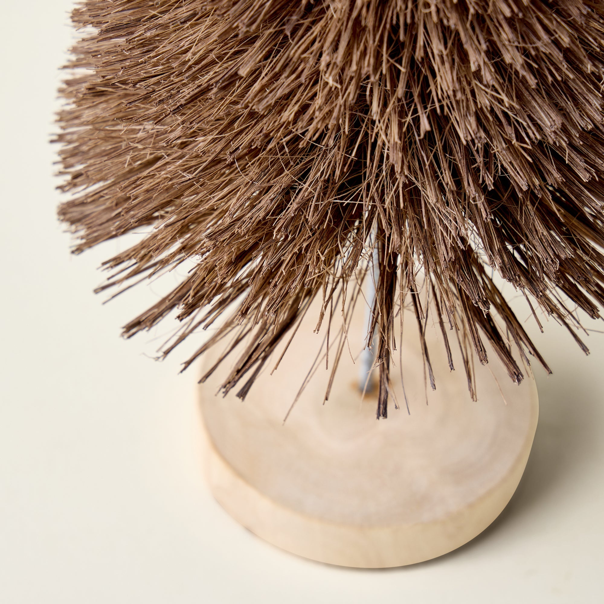 Brown Sisal Bottle Brush Tree with Wood Base