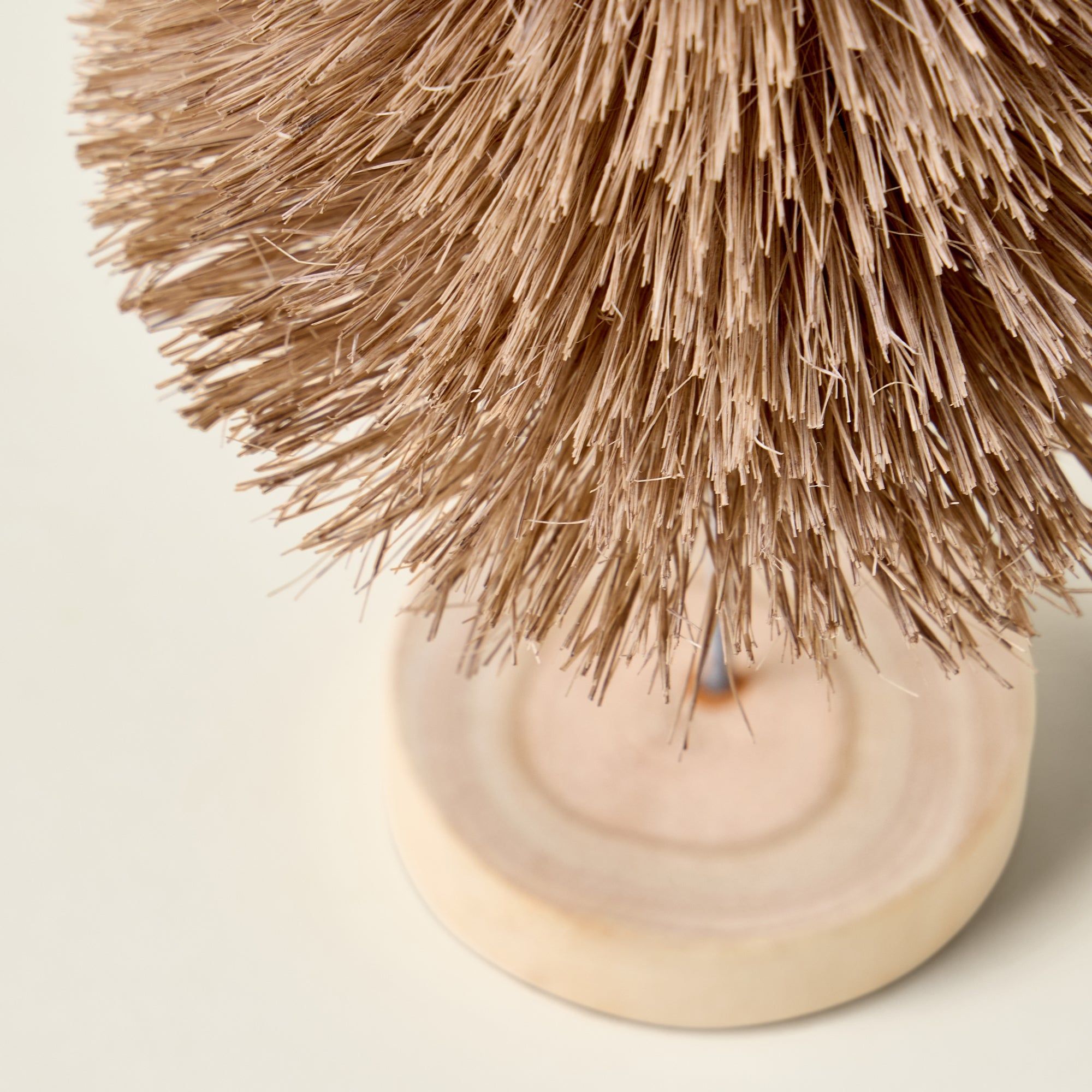 Cream Sisal Bottle Brush Tree with Wood Base