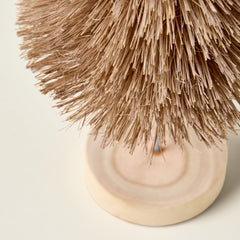 Brown Sisal Bottle Brush Tree with Wood Base