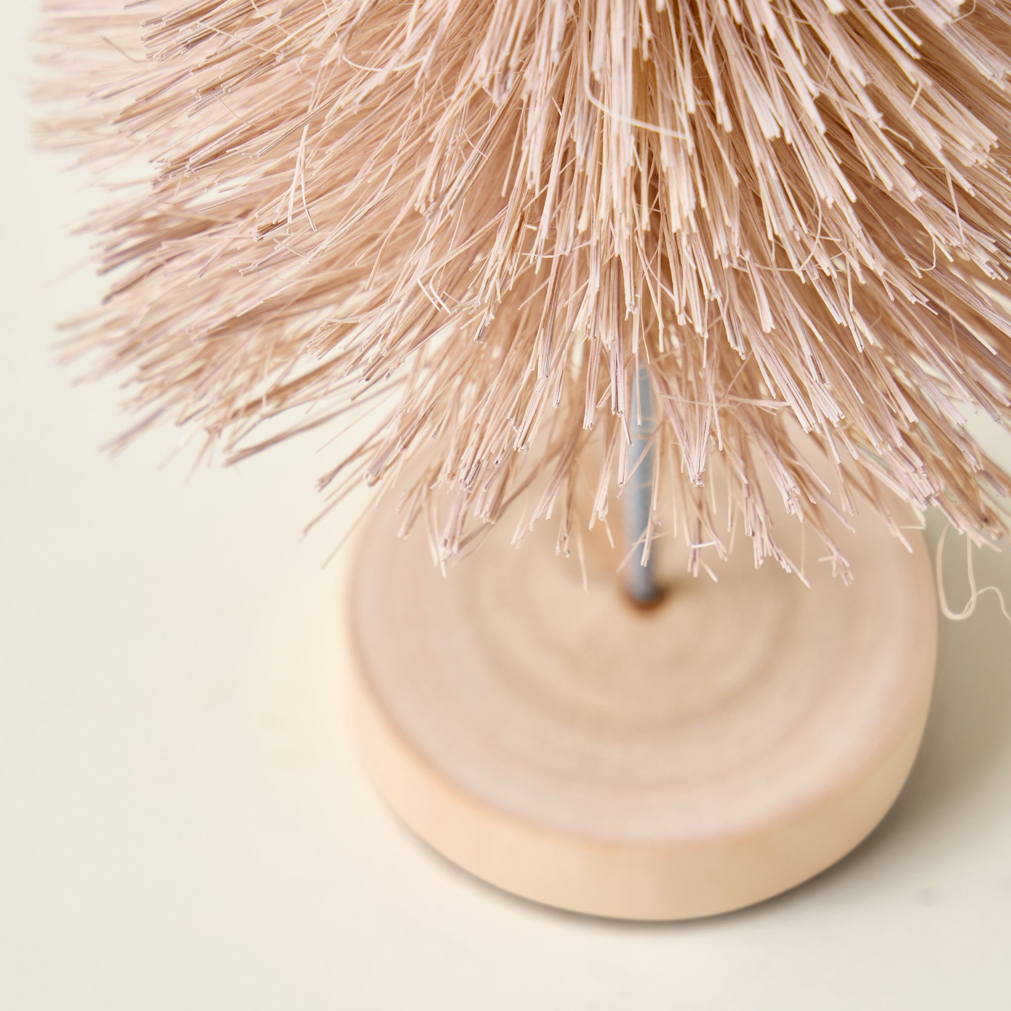 Cream Sisal Bottle Brush Tree with Wood Base