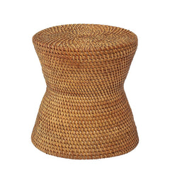 Hand-Woven Rattan Table